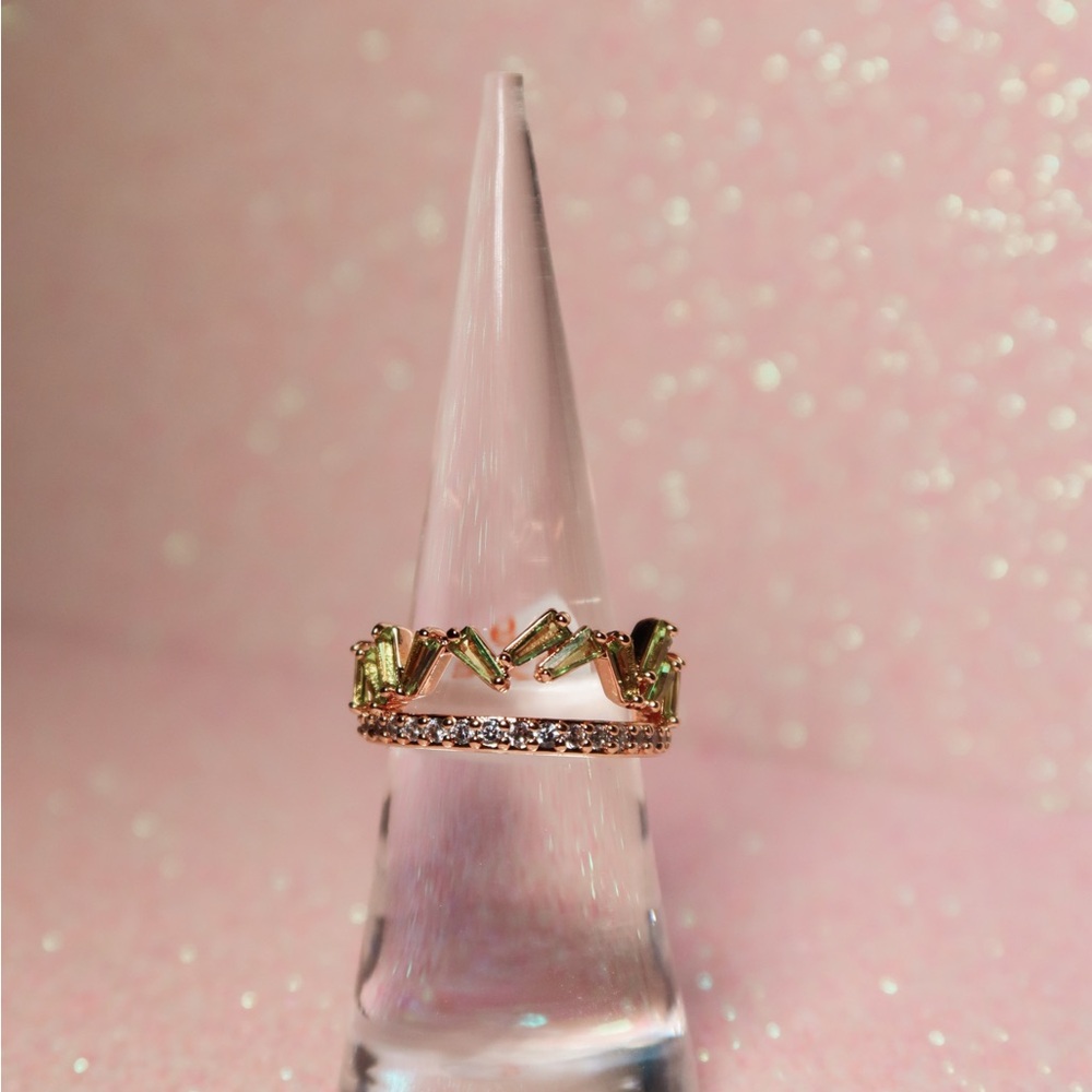 Peridot and Rose Gold Plating Size 6 Ring BP Brand